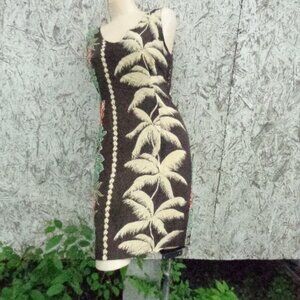 NOS Vintage Jams World M Pineapple Palm Sleeveless Summer Dress Oldstock